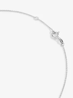 Colgante cadena c&iacute;rculo de oro blanco de 18K y diamantes