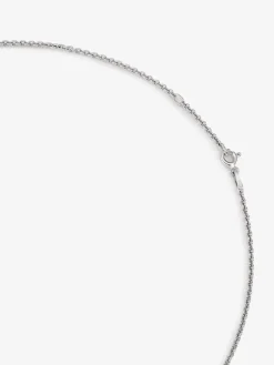 Colgante cadena con cruz fino de plata 925 con espinelas