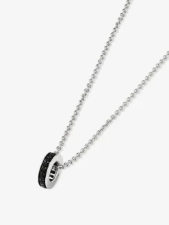 Colgante cadena con rueda de plata 925 con espinelas