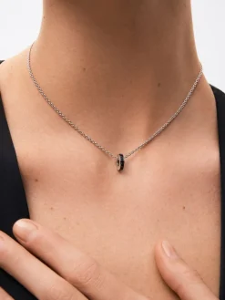 Colgante cadena con rueda de plata 925 con espinelas