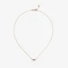 Colgante cadena de oro rosa de 18K con rub&iacute; y diamantes