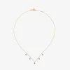 Colgante cadena de oro rosa de 18K y zafiro multicolor