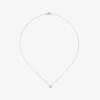 Colgante cadena estrella de oro blanco de 18K de diamantes en pavé