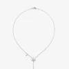 Colgante cadena largo con estrella de oro rosa de 18K con diamantes
