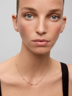 Colgante con estrellas de oro rosa de 18kt con diamantes