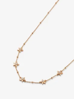 Colgante con estrellas de oro rosa de 18kt con diamantes