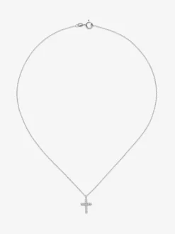 Colgante de grace de oro blanco con diamante