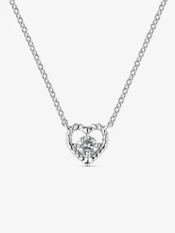 Colgante de grace de oro blanco con diamante