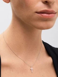 Colgante de grace de oro blanco con diamante