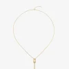 Colgante de oro amarillo de 18K con 26 diamantes en talla brillante con un total de 0,16 cts y forma de nudo