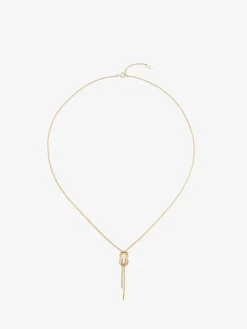 Colgante de oro amarillo de 18K con 26 diamantes en talla brillante con un total de 0,16 cts y forma de nudo