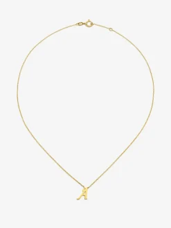 Colgante de oro amarillo de 18K con letra A