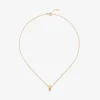 Colgante de oro amarillo de 18K con diamantes blancos en talla brillante de 0,18 cts