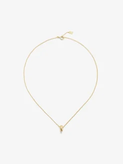 Colgante de oro amarillo de 18K con diamantes blancos en talla brillante de 0,18 cts