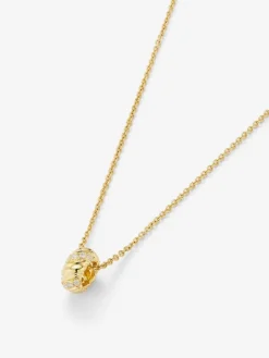 Colgante de oro amarillo de 18K con diamantes blancos en talla brillante de 0,18 cts