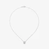 Colgante de oro blanco de 18K con 25 diamantes en talla brillantes con un total de 0,31 cts