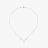 Colgante de oro blanco de 18K con diamantes en talla brillante de 0,33 cts