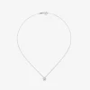 Colgante de oro blanco de 18K con diamante blanco en talla brillante de 0,1 cts y forma de estrella