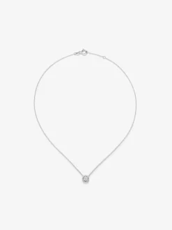 Colgante de oro blanco de 18kt con diamantes