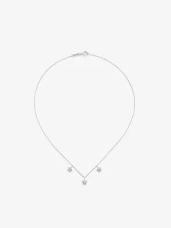 Colgante de oro blanco de 18kt con diamantes