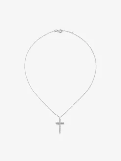 Colgante de oro blanco de 18K con 18 diamantes en talla brillante con un total de 0,33 cts