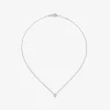 Colgante de oro blanco de 18K con diamantes en talla brillante de 0,05 cts