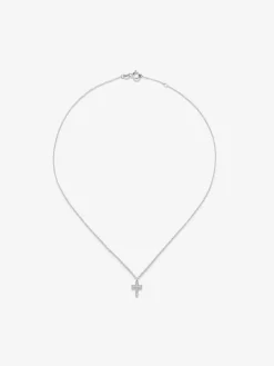 Colgante de oro blanco de 18K con 11 diamantes en talla brillante con un total de 0,07 cts