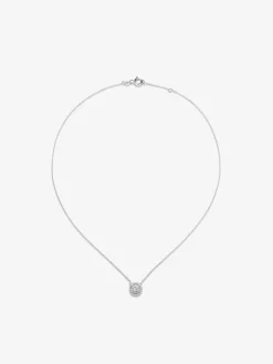 Colgante de oro blanco de 18K con 33 diamantes en talla brillante con un total de 0,25 cts