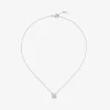 Colgante de oro blanco de 18K con diamantes blancos en talla brillante de 0,18 cts