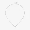 Colgante de oro blanco de 18K con 3 diamantes en talla brillante con un total de 0,18 cts