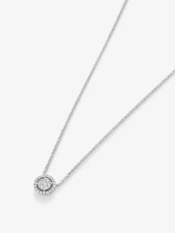 Colgante de oro blanco de 18kt con diamantes