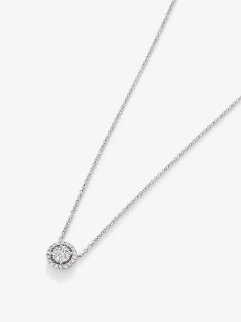 Colgante de oro blanco de 18kt con diamantes