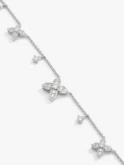 Colgante de oro blanco de 18K con diamantes blancos en talla brillante de 0,6 cts