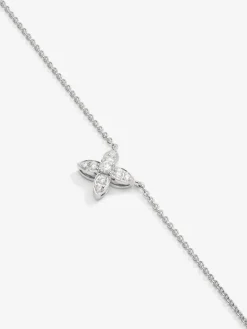 Colgante de oro blanco de 18K con diamantes blancos en talla brillante de 0,18 cts