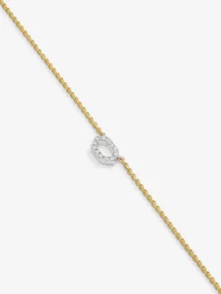 Colgante de oro blancoy amarillo de 18K con diamantes blancos en talla brillante de 0,06 cts