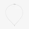 Colgante de oro rosa de 18K con diamante en talla brillante de 0,2 cts