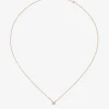 Colgante de oro rosa de 18K con diamante en talla brillante de 0,15 cts