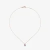 Colgante de oro rosa de 18K con 8 zafiros multicolor en talla brillante con un total de 0,41 cts