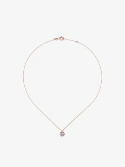 Colgante de oro rosa de 18K con 8 zafiros multicolor en talla brillante con un total de 0,41 cts