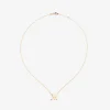Colgante de oro rosa de 18K con letra M
