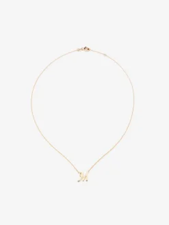 Colgante de oro rosa de 18K con letra M
