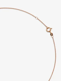 Colgante de oro rosa de 18K con diamante en talla brillante de 0,15 cts