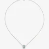 Colgante de plata 925 con pavé de topacios azul swiss en talla brillante