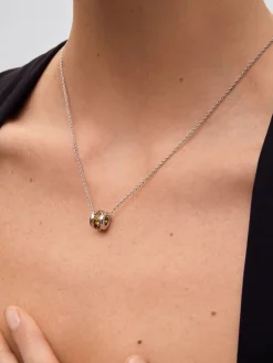 Colgante de plata 925 con pavé de cuarzos citrinos en talla brillante