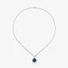 Colgante de plata 925 con topacio azul london en talla cushion