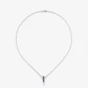 Colgante de plata 925 con zafiros azules en talla brillante de 0,68 cts