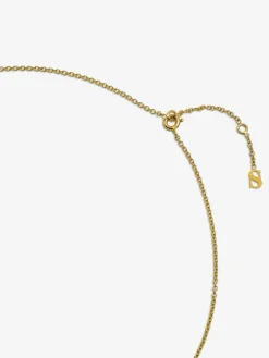Colgante gallonado de oro blanco y amarillo de 18K con pavé de diamantes en talla brillante con un total de 0,19 cts