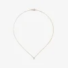 Colgante solitario de oro rosa de 18K con diamante en talla brillante de 0,15 cts