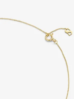Colgante solitario de oro amarillo de 18K con diamante blanco en talla brillante de 0,1 cts