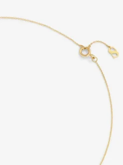 Colgante solitario de oro amarillo de 18K con diamante blanco en talla brillante de 0,05 cts